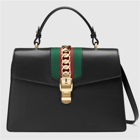 gucci sylvie bag strap|gucci sylvie top handle bag.